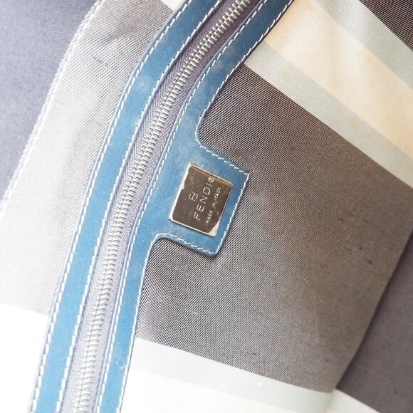 Authentic Preowned Fendi Navy Canvas FF Logo Tote Bag - Picture 14 of 15